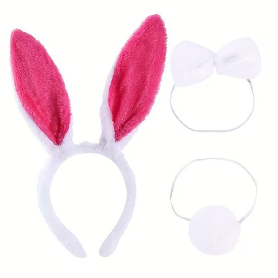 Fuchsia Rabbit Costume Set for Girls - 4 Pieces with Tutu Skirt