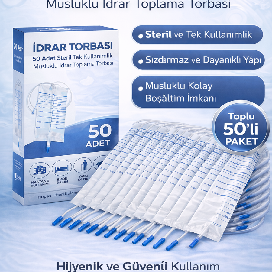 Urine Bag Sterile Medical Urine Collection Bag 50 PCS Urine Bag Sterile Medical Urine Collection Bag 50 PCS
