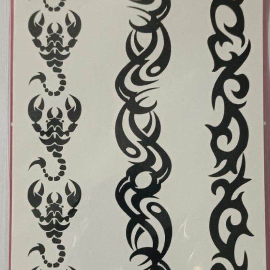 Temporary Tattoo Template Set of 3 - M071