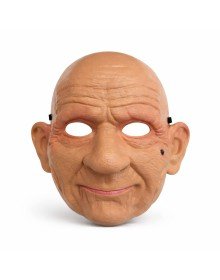 Realistic Old Man Mask – Latex Look Plastic Horror Mask