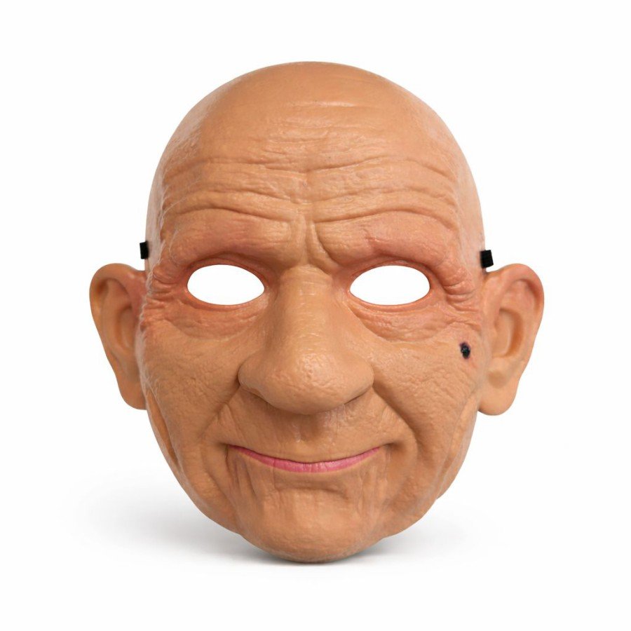 Realistic Old Man Mask – Latex Look Plastic Horror Mask