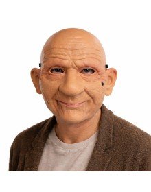 Realistic Old Man Mask – Latex Look Plastic Horror Mask