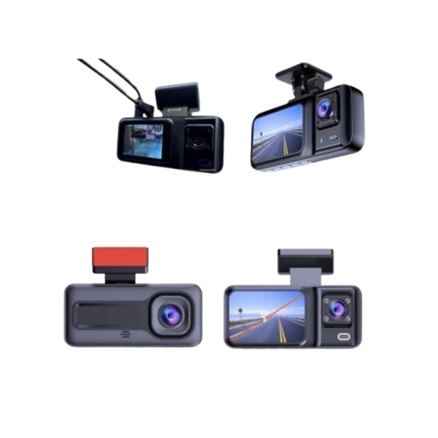 Full HD Vehicle Camera with Rear View Support – Advanced 3-Camera Recording Solution