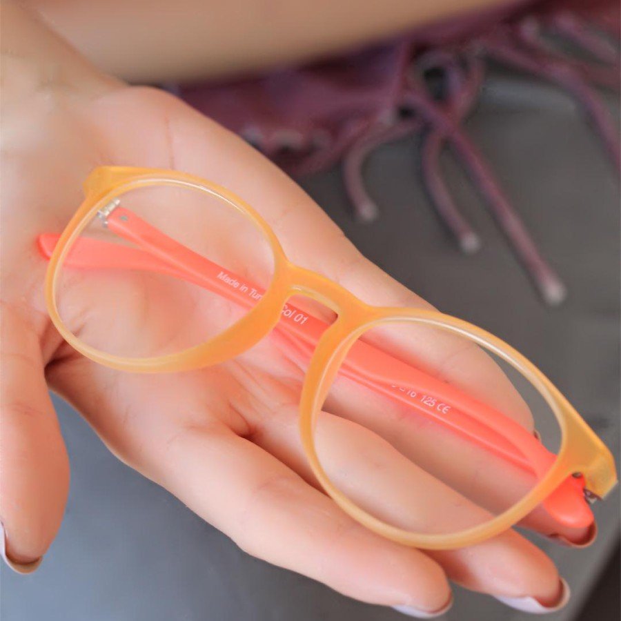Yellow Color Oval Orange Color Women s Glasses