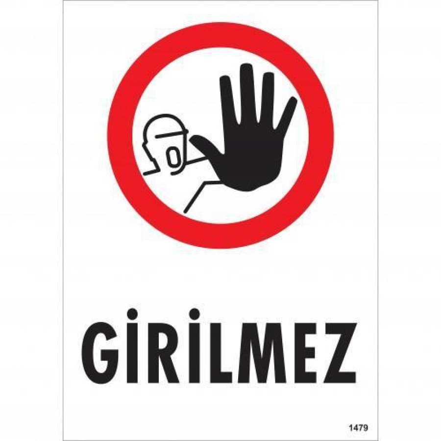 No Entry Warning Sign 25x35 CODE: 1479