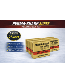 Perma-Sharp Super Stainless Steel Razor 5 Box of 5