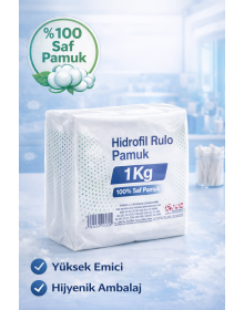 Hydrophilic Roll Cotton 1 Kg Pure Cotton High Absorbent Medical and Cosmetic Use 1 PC