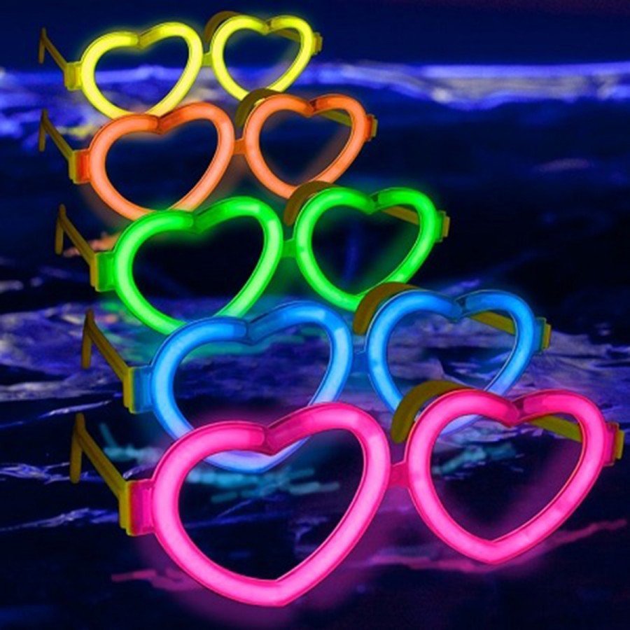 Glow Heart Highlighter Glasses Set of 6 Colors – Neon Party Glow Heart Highlighter Glasses Set of 6 Colors – Neon Party