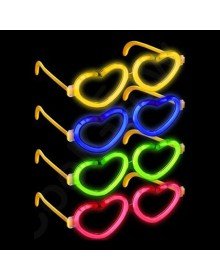 Glow Heart Highlighter Glasses Set of 6 Colors – Neon Party