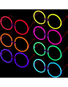 Glow Party Glasses Glow Party Round Shaped Highlighter Glasses 6 Pieces
