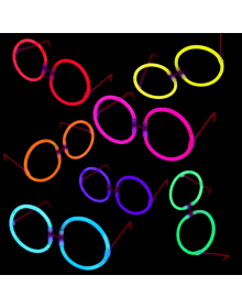 Glow Party Glasses Glow Party Round Shaped Highlighter Glasses 6 Pieces