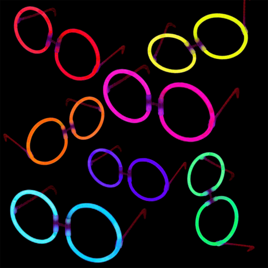 Glow Party Glasses Glow Party Round Shaped Highlighter Glasses 6 Pieces