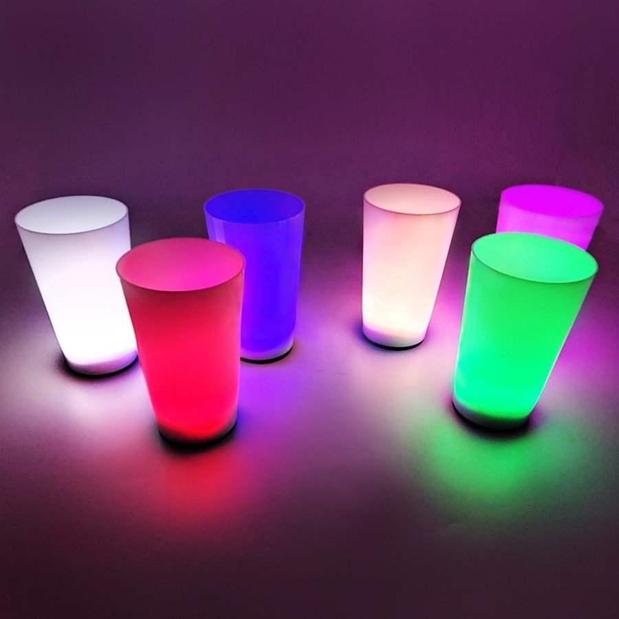 Glow Party Cups 6 Colors 6 Pieces 1.5 oz 4.5 x 6.5 cm