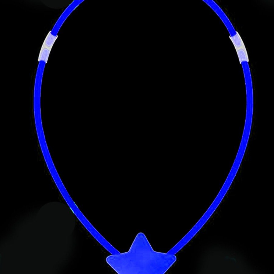 Glow Star Necklace - Glow Necklace - Glow Party Star Necklace 6 Pieces