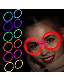 Glow Round Glasses - Glow Party Glasses - Glow Glasses 12 Pieces