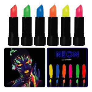 GlowPaint 6-Pack Neon Paint – Makeup Set That Glows in UV Light