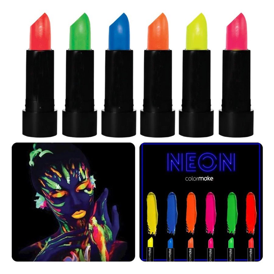 GlowPaint 6-Pack Neon Paint – Makeup Set That Glows in UV Light GlowPaint 6-Pack Neon Paint – Makeup Set That Glows in UV Light