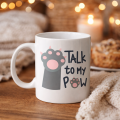 Talk To My Paw – Cute Cat Paw Porcelain Mug MODEL 57