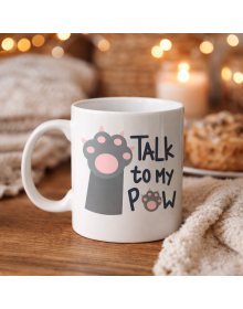 Talk To My Paw – Cute Cat Paw Porcelain Mug MODEL 57