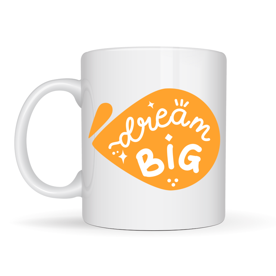 Dream Big Written Porcelain Mug MODEL 135 – Motivational Themed, Warm Design, Coffee & Tea Cup, Gift Idea Dream Big Written Porcelain Mug MODEL 135 – Motivational Themed, Warm Design, Coffee & Tea Cup, Gift Idea