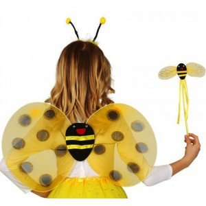 Performance Bee Wing Costume Set – Wings, Crown and Wand Accessory for Kids