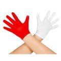 1 Pair Red White Pantomime Gloves Kids Size For Performances