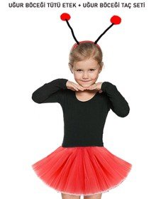 Red Ladybug Tutu Skirt and Red Ladybug Crown Set for Performances