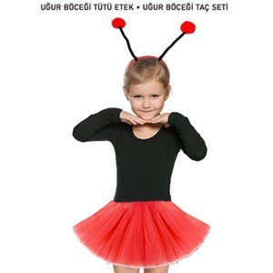 Red Ladybug Tutu Skirt and Red Ladybug Crown Set for Performances Red Ladybug Tutu Skirt and Red Ladybug Crown Set for Performances