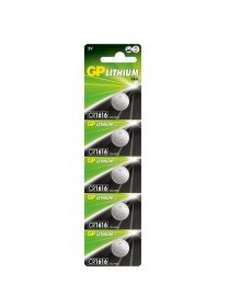 GP 3V CR1616 Lithium Battery 5 Pack