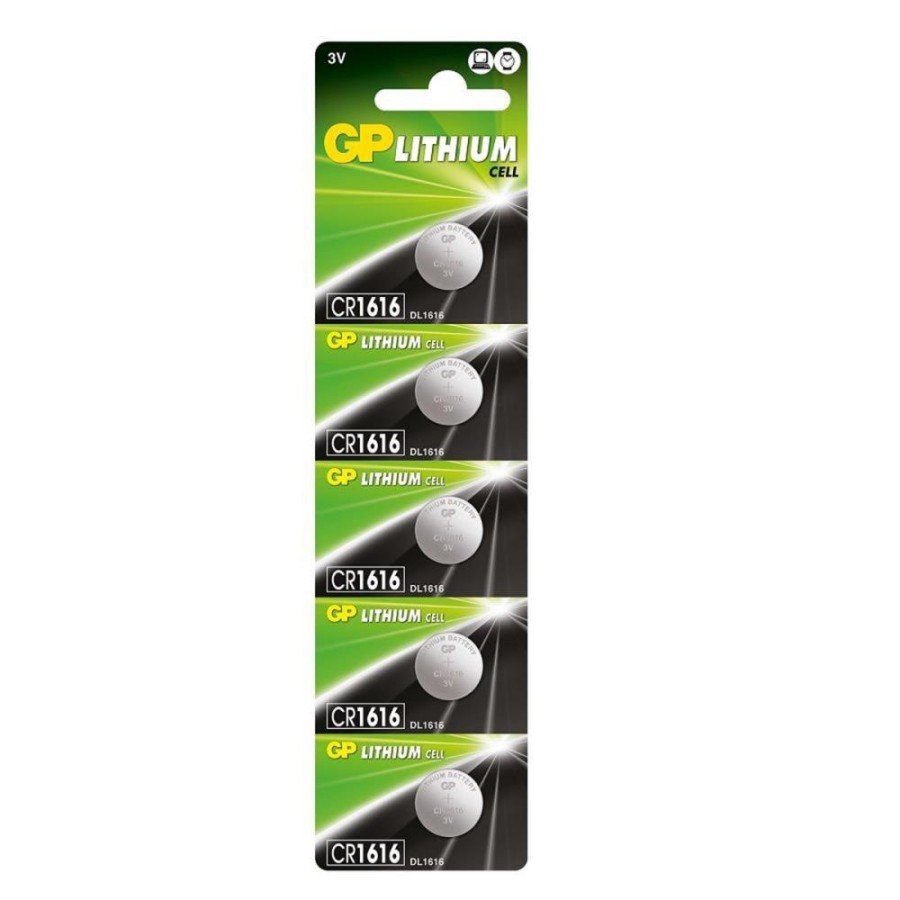 GP 3V CR1616 Lithium Battery 5 Pack