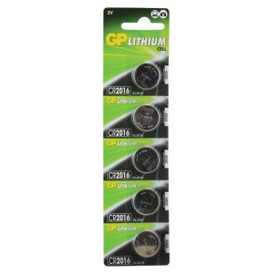 GP CR2016 Lithium Battery 5 Pack GP CR2016 Lithium Battery 5 Pack