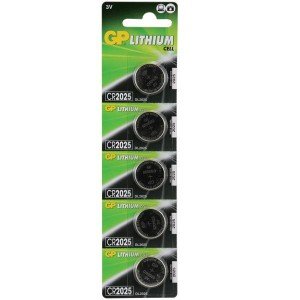 GP CR2025 3 V Lithium 5-pack Coin Battery GP CR2025 3 V Lithium 5-pack Coin Battery