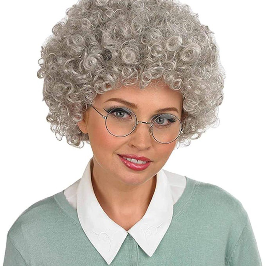 Gray Color Fluffy Bonus Wig Afro Hair Extensions
