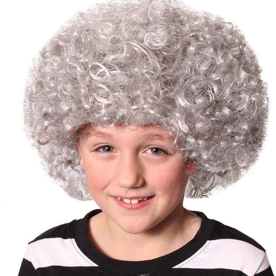 Gray Color Fluffy Bonus Wig Afro Hair Extensions