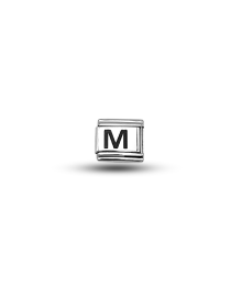 Nomination Compatible M Letter Charm | Steel Bracelet Accessory | Personalized Letter Module | Minimal & Stylish