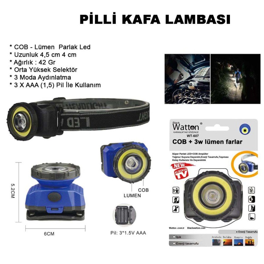 Powerful Battery Powered Head Lamp Wt-607