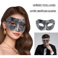 Silver Antique Face Mask - Antique Style Ball Mask