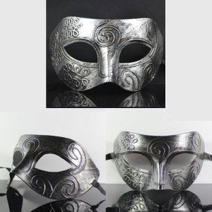 Silver Antique Face Mask - Antique Style Ball Mask