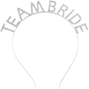 Silver Plated Crystal Stone Team Bride Crown 16x17 cm