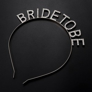 Silver Plated Crystal Stone Bride To Be Bridal Crown 16x17 cm