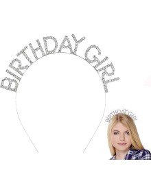 Silver Crystal Stone Birthday Girl Birthday Crown Imported Product A Quality 17x16 cm