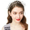 Silver Crystal Stone Birthday Girl Birthday Crown Imported Product A Quality 17x16 cm