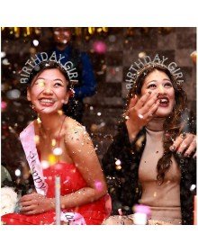 Silver Crystal Stone Birthday Girl Birthday Crown Imported Product A Quality 17x16 cm