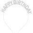 Silver Crystal Stone Happy Birthday Birthday Crown Imported Product A Quality 17x16 cm