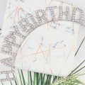 Silver Crystal Stone Happy Birthday Birthday Crown Imported Product A Quality 17x16 cm