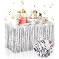 Silver Metalized Table Skirt 275x75 cm – Self Adhesive Silver Metalized Table Skirt 275x75 cm – Self Adhesive