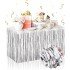 Silver Metalized Table Skirt 275x75 cm – Self Adhesive