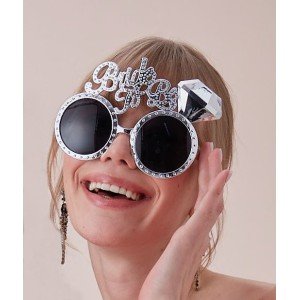 Silver Color Bride To Be Written Bridal Glasses 15x10 cm