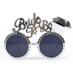 Silver Color Bride To Be Written Bridal Glasses 15x10 cm