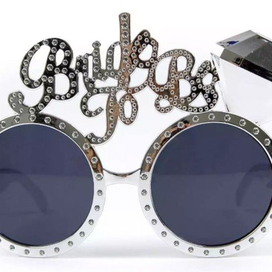Silver Color Bride To Be Written Bridal Glasses 15x10 cm